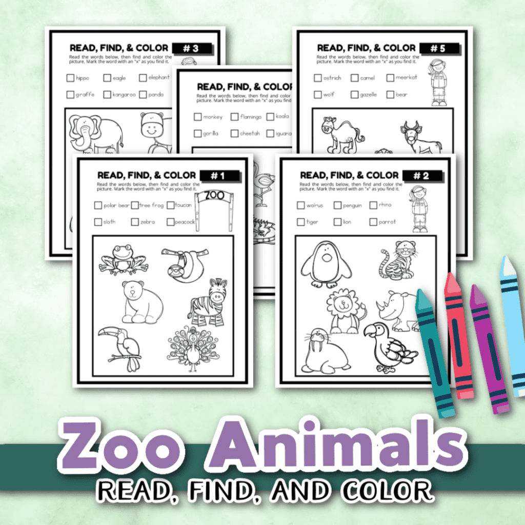 cute-zoo-animals-1024x1024 Zoo Vocabulary Words for Preschoolers