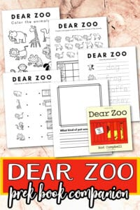 Dear Zoo Printable Activities