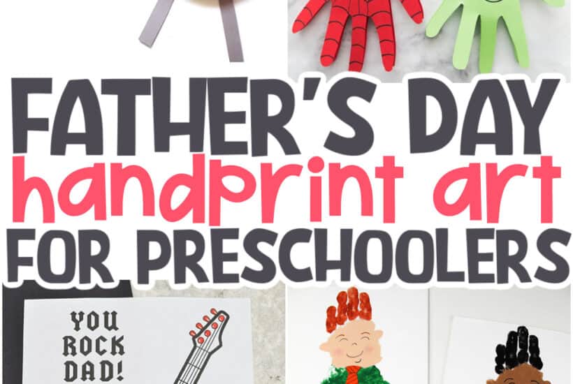 pinterest collage of father's day handprint crafts