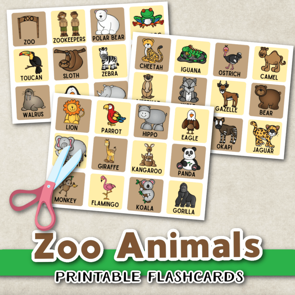the-animals-at-the-zoo-1024x1024 Zoo Vocabulary Words for Preschoolers