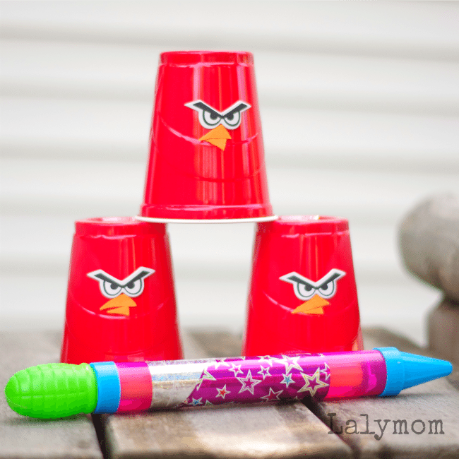 DIY-Angry-Birds-Game Outdoor Water Play for Kids