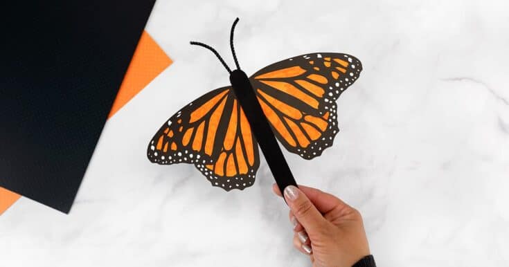 Monarch-Butterfly-Craft-3-735x386 21 Monarch Butterfly Crafts for Preschoolers