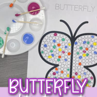 Butterfly Dot Art Printable