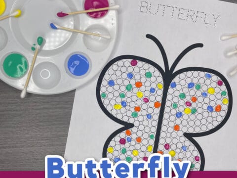 Butterfly Dot Art Printable - Homeschool Preschool