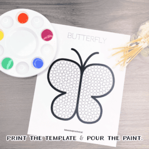 Butterfly Dot Art Printable - Homeschool Preschool