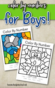 Color by Number for Boys