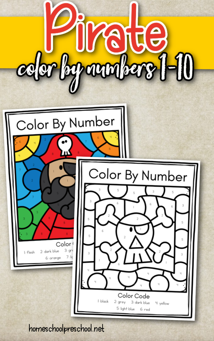 pirate-color-by-numbers Pirate Color by Number