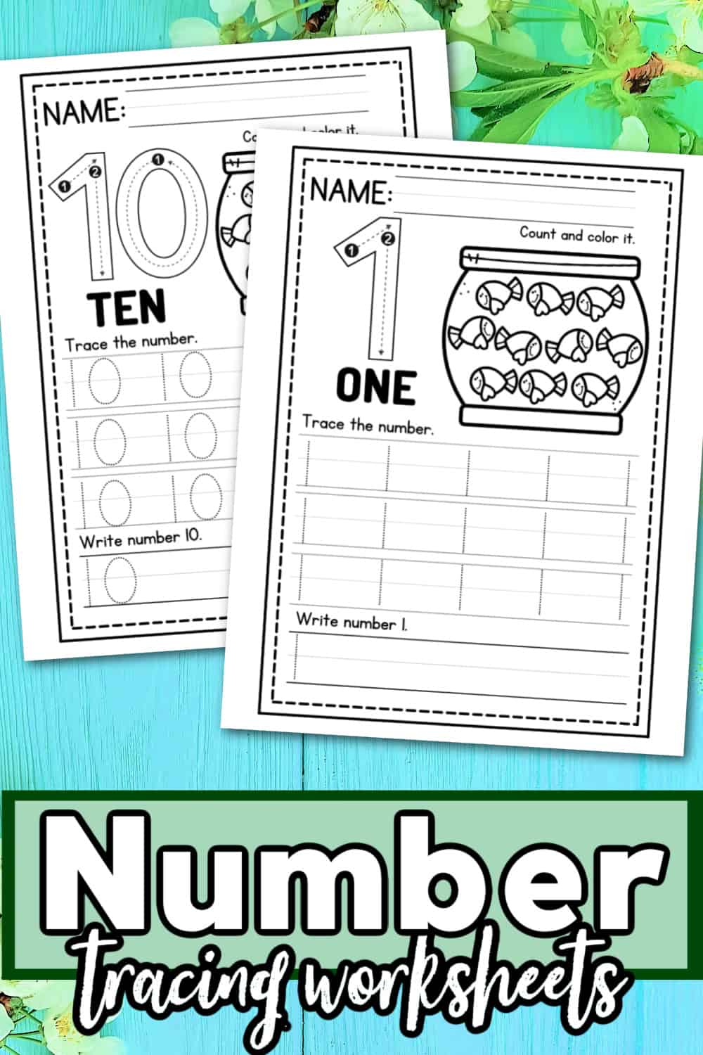 preschool-number-recognition-1-10 Number Tracing Worksheets