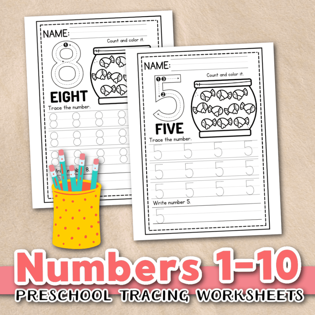 printable-number-recognition-1024x1024 Number Tracing Worksheets