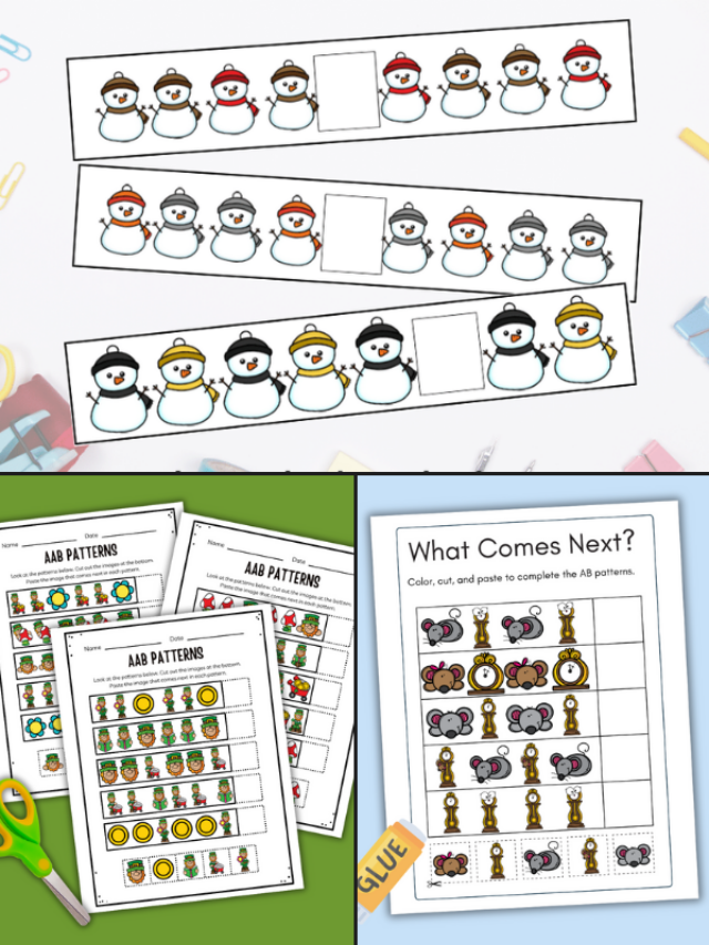 Preschool Pattern Worksheets Story