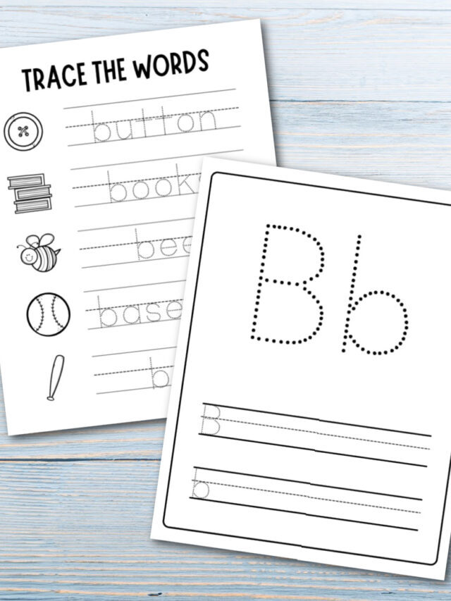 Letter B Preschool Worksheets Story
