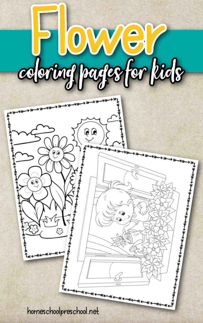 flower-worksheet Printable Flower Coloring Pages