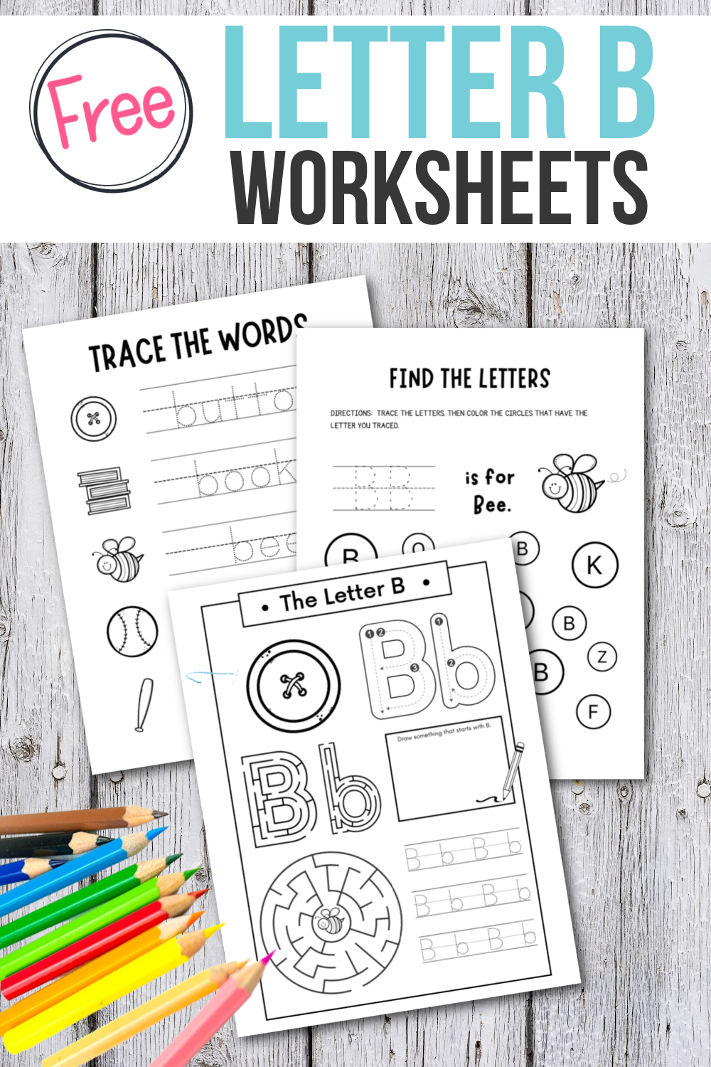 Letter B Preschool Worksheets