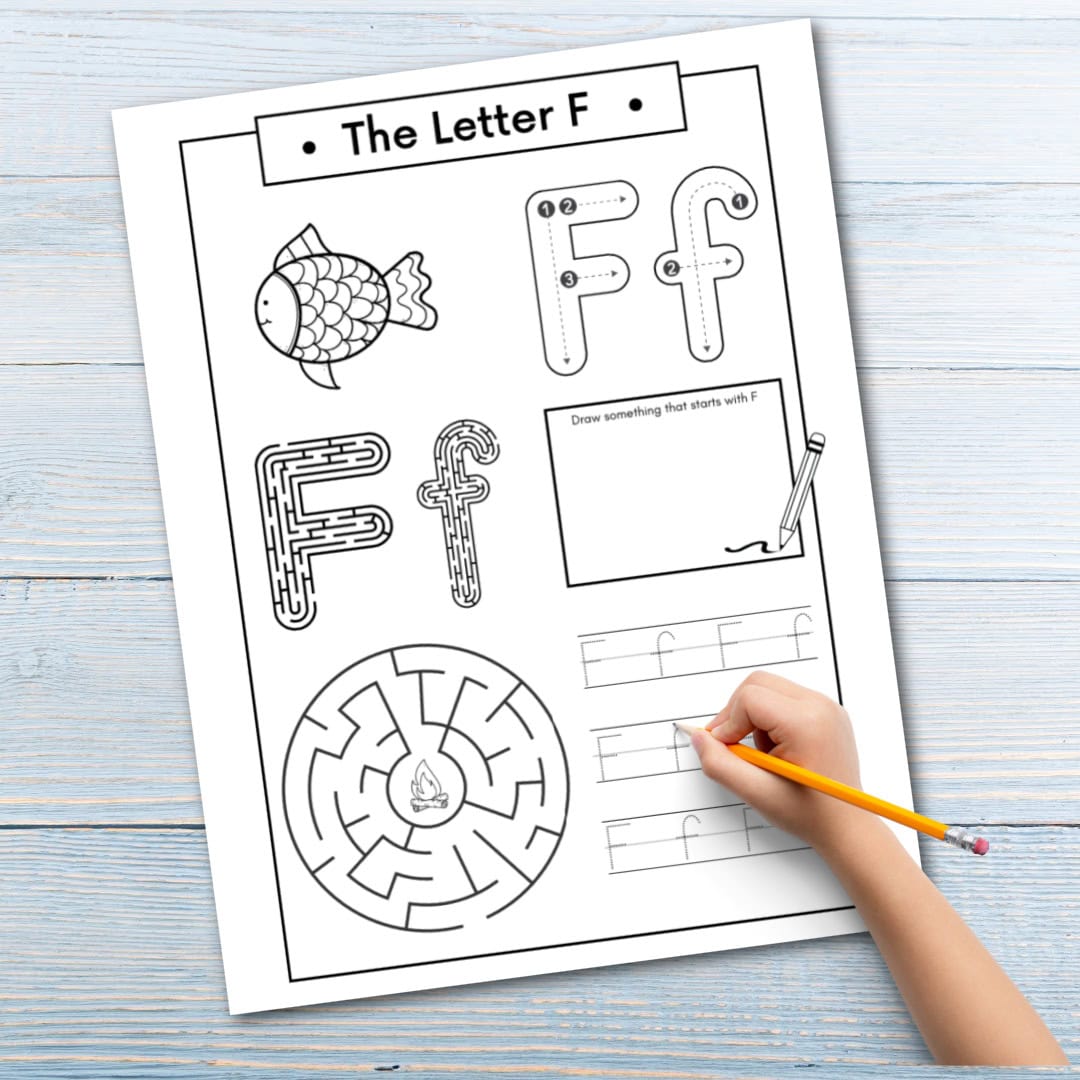 Letter F Worksheets For Toddlers