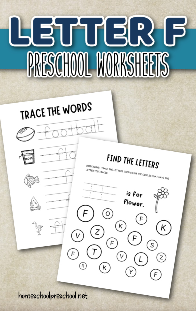 Letter F Preschool Worksheets