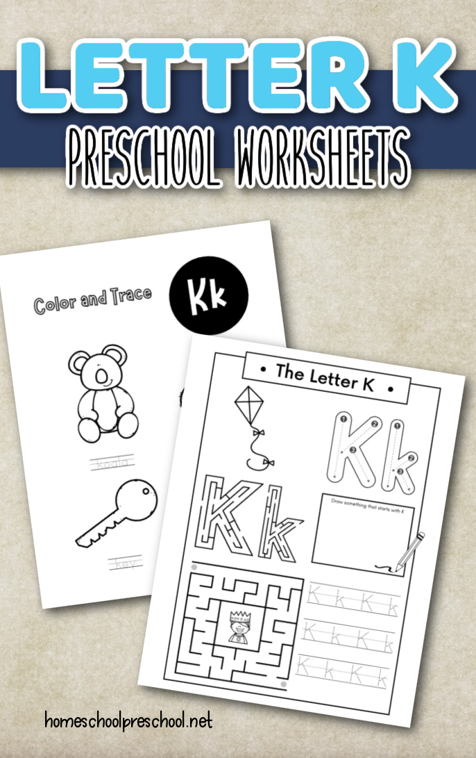 Letter K Preschool Worksheets