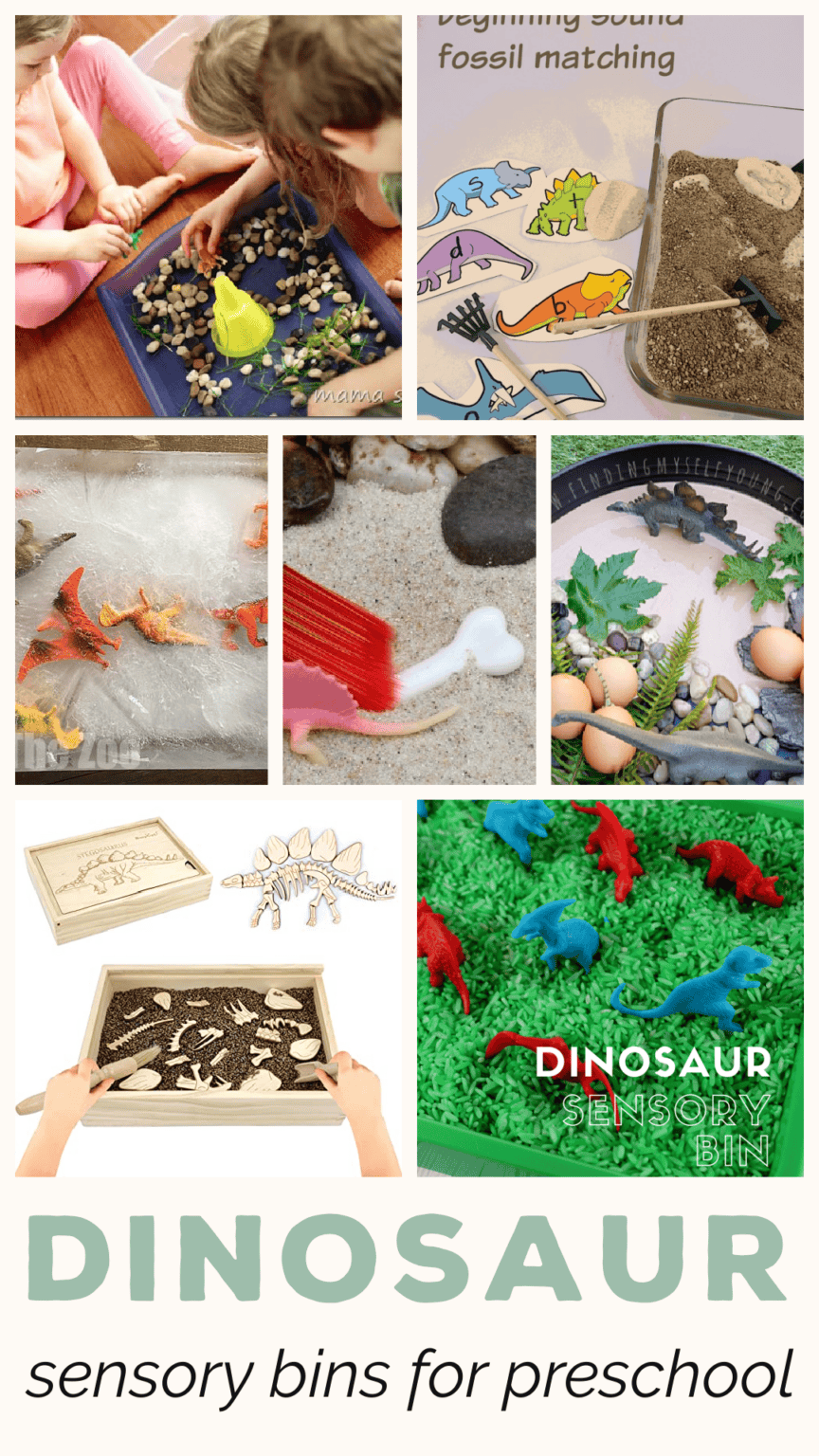 13 Dino-Mite Dinosaur Sensory Bins for Preschoolers