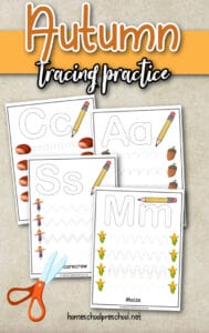 Free Printable Fall Tracing Worksheets for Preschool