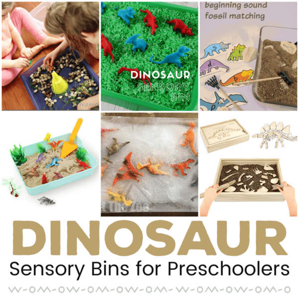 13 Dino-Mite Dinosaur Sensory Bins for Preschoolers