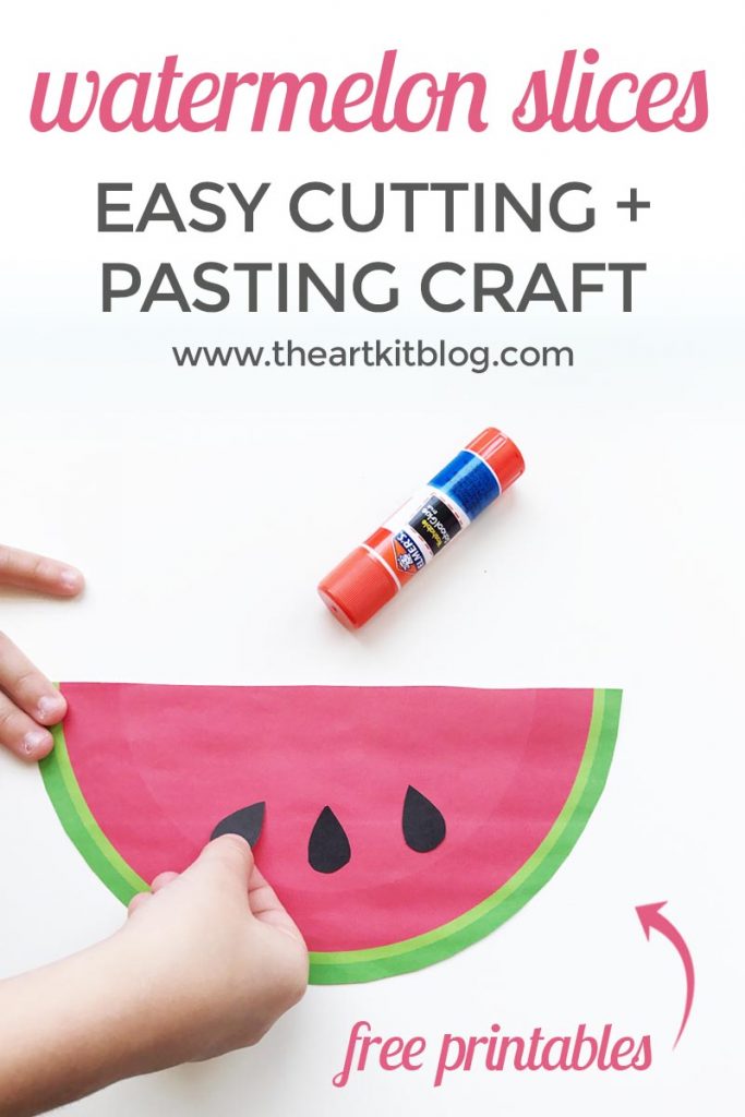 watermelon-counting-cut-paste-craft-kids-the-art-kit-pinterest-683x1024-1 Picnic Crafts for Preschoolers