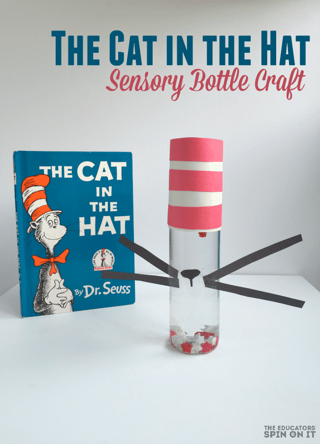 Cat-In-the-Hat-Sensory-Bottle-Craft- Cat in the Hat Crafts