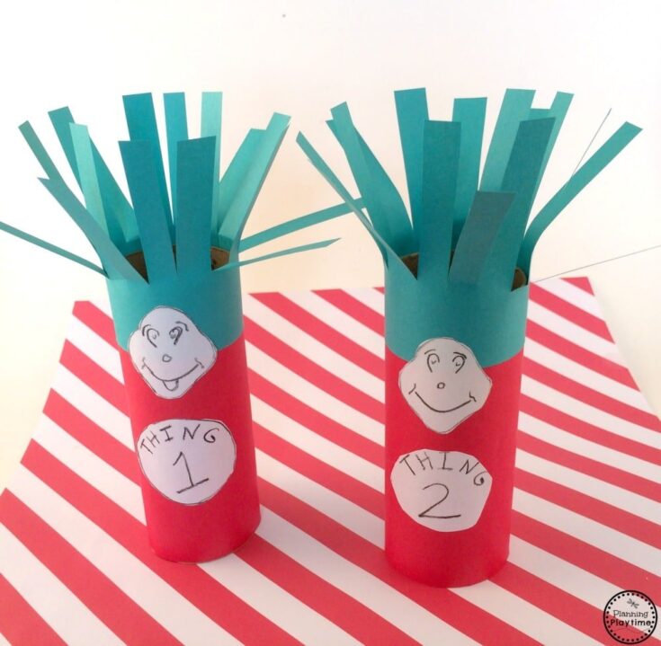 Cat-in-the-Hat-Craft-Thing-1-and-Thing-2-toilet-paper-rolls.-735x719 Cat in the Hat Crafts