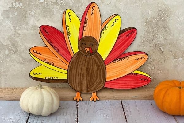 Thankful-Turkey-Coloring-Craft-10 Thankful Crafts for Preschoolers