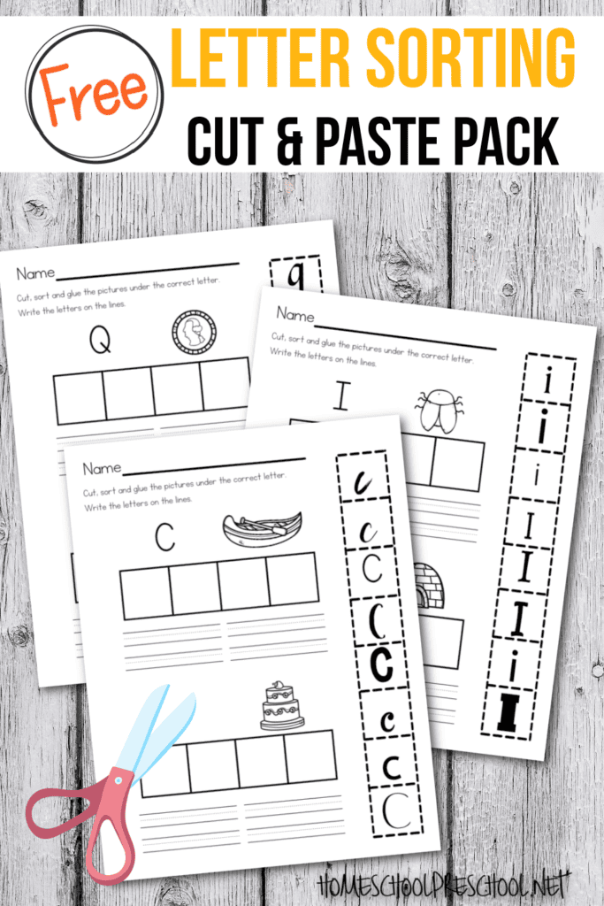 Cut and Paste Alphabet Worksheets