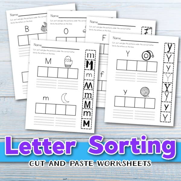 Cut and Paste Alphabet Worksheets