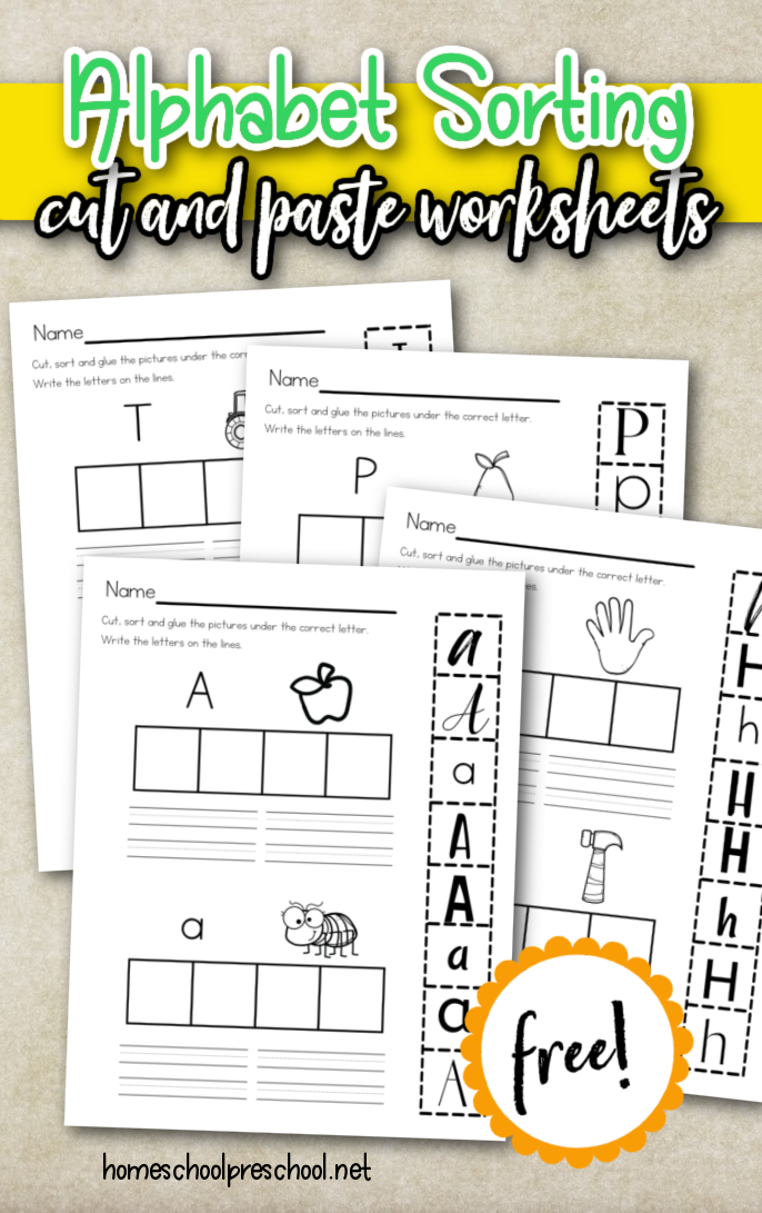 Cut and Paste Alphabet Worksheets