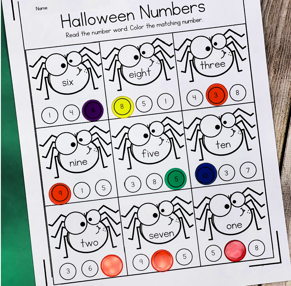 halloween-math Halloween Kindergarten Worksheets