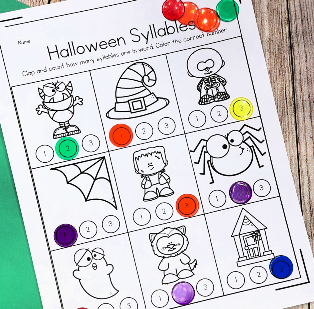 halloween reading worksheets for kindergarten