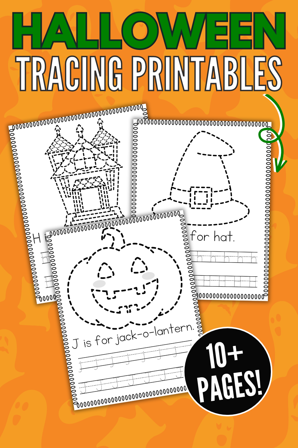 halloween-tracing Halloween Tracing Worksheets