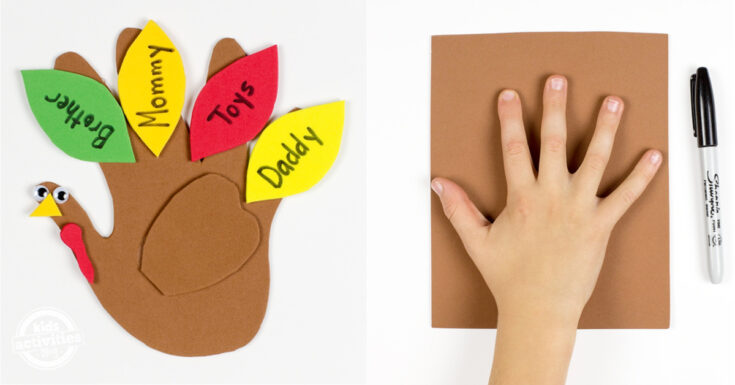 thankful-turkey-handprint-craft-735x385 Thankful Crafts for Preschoolers