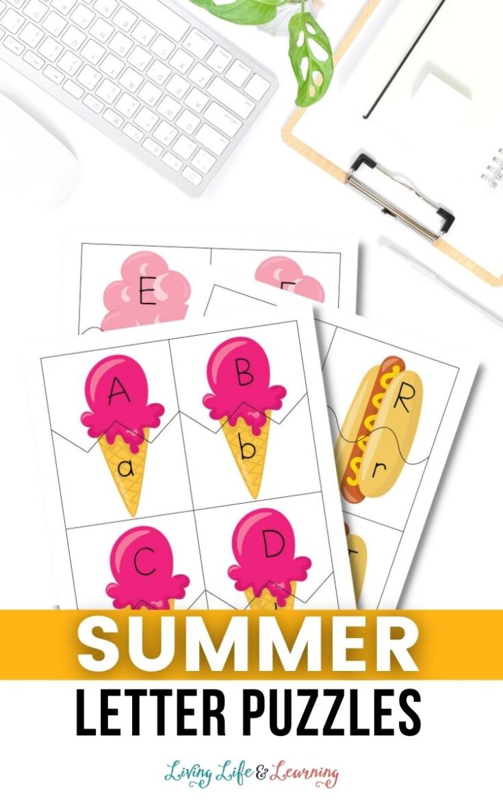 FEATURED-Summer-Letter-Puzzles-735x1176 Printable Alphabet Activities for 3 Year Olds