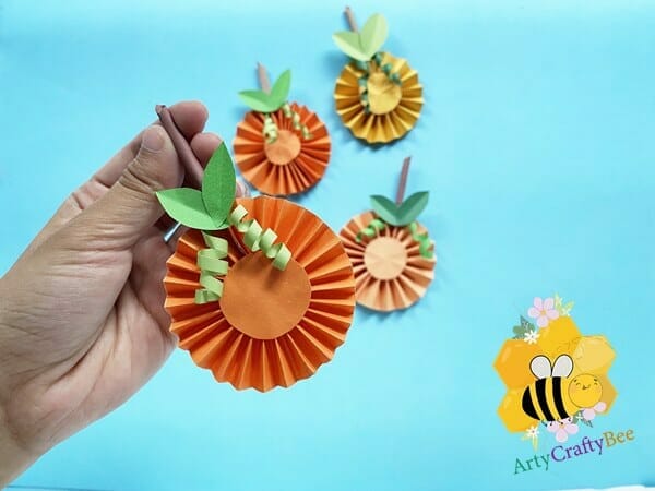 Paper-Pumpkin-Craft-For-Kids- Rainy Day Crafts