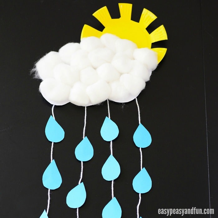 Rain-Cloud-Paper-Craft-1 Cloud Crafts for Preschoolers
