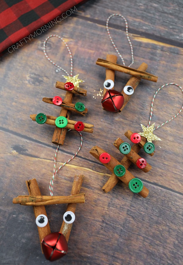 cinnamon-stick-ornaments Rudolph Christmas Ornaments