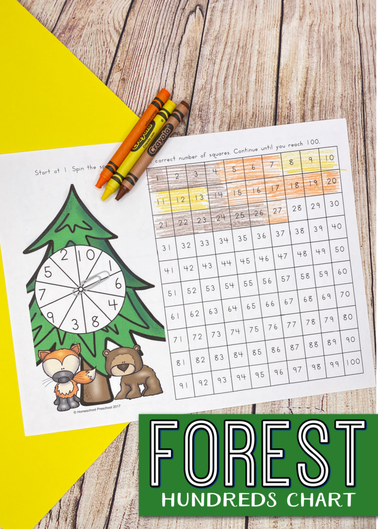 Counting to 100 with a Forest Hundreds Chart