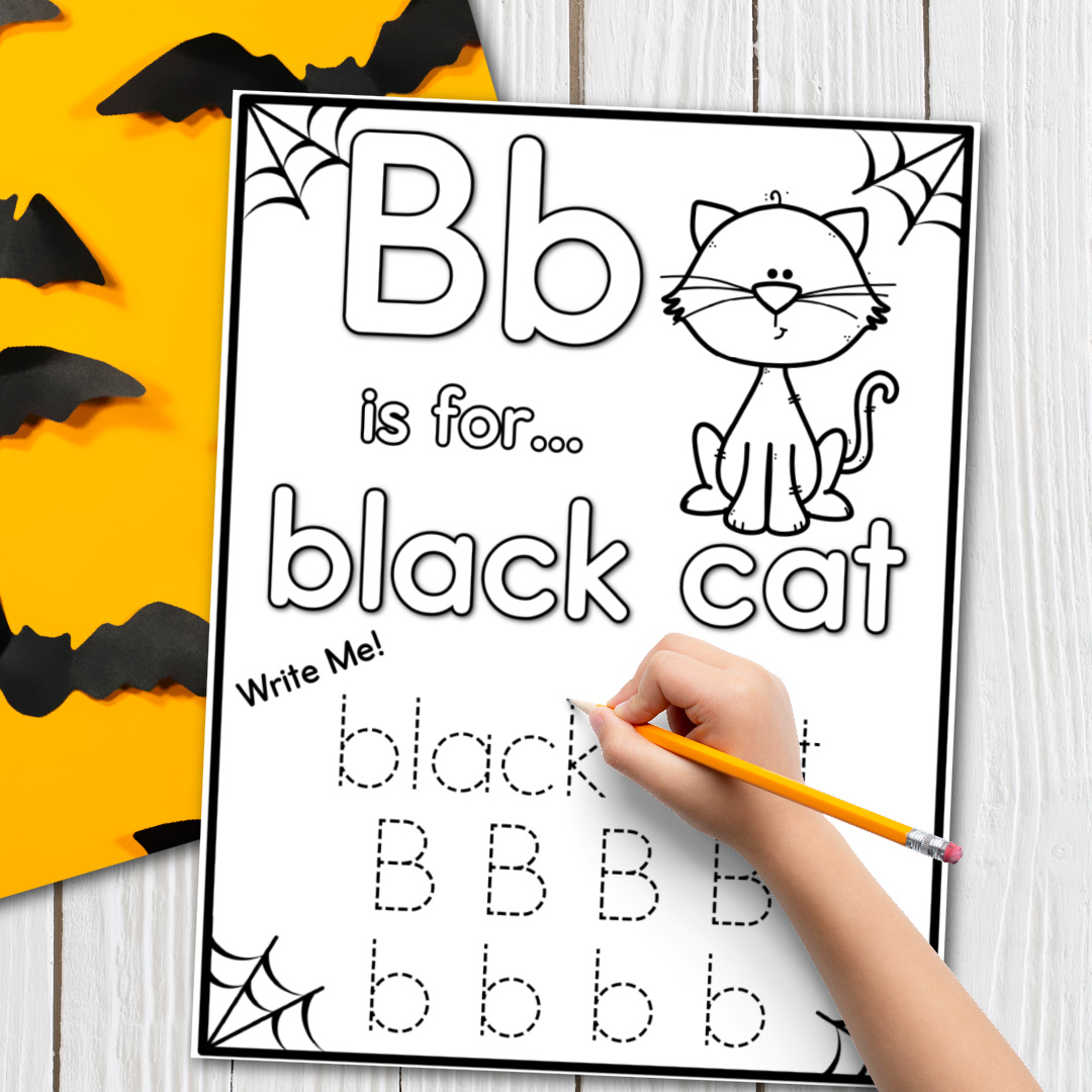 halloween-letter-tracing-coloring-worksheets Letter Tracing Coloring Pages