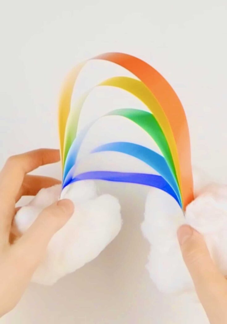 rainbow-paper-cloud2-735x1049 Cloud Crafts for Preschoolers
