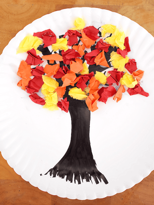 Fun and Easy Fall Crafts with Tissue Paper for Preschoolers