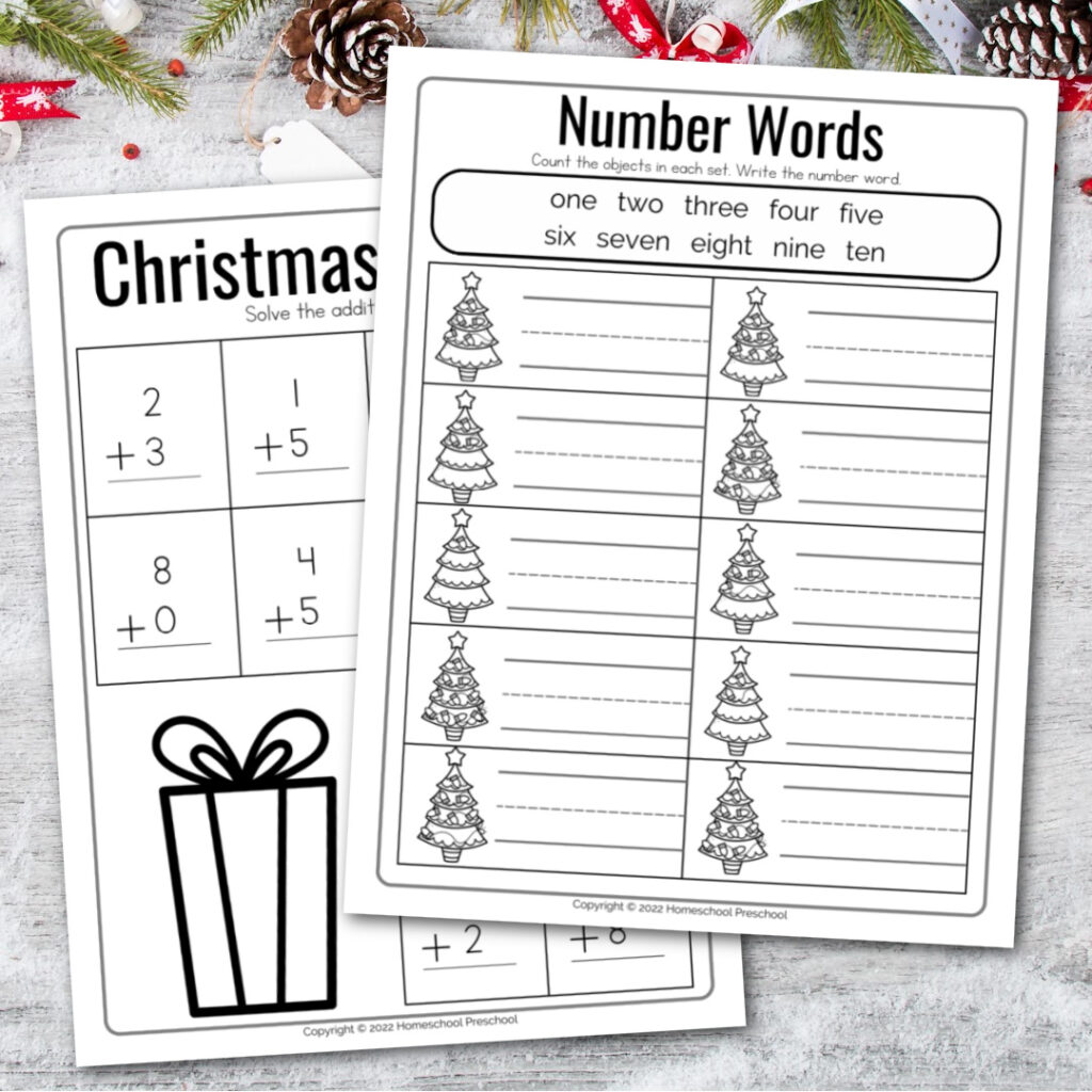 christmas-math-worksheets-1024x1024 Kindergarten Christmas Math