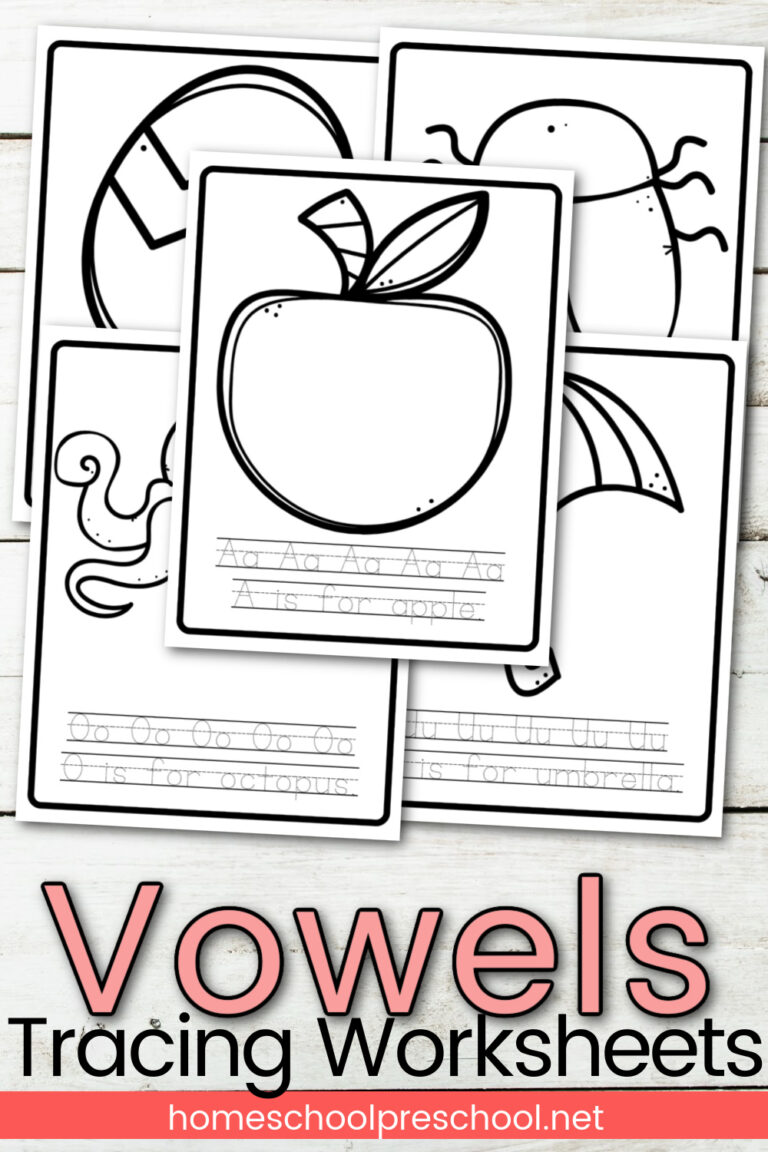 Vowel Tracing Worksheets