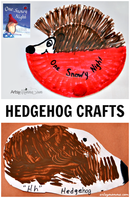 Hedgehog-Crafts Paper Plate Winter Animals