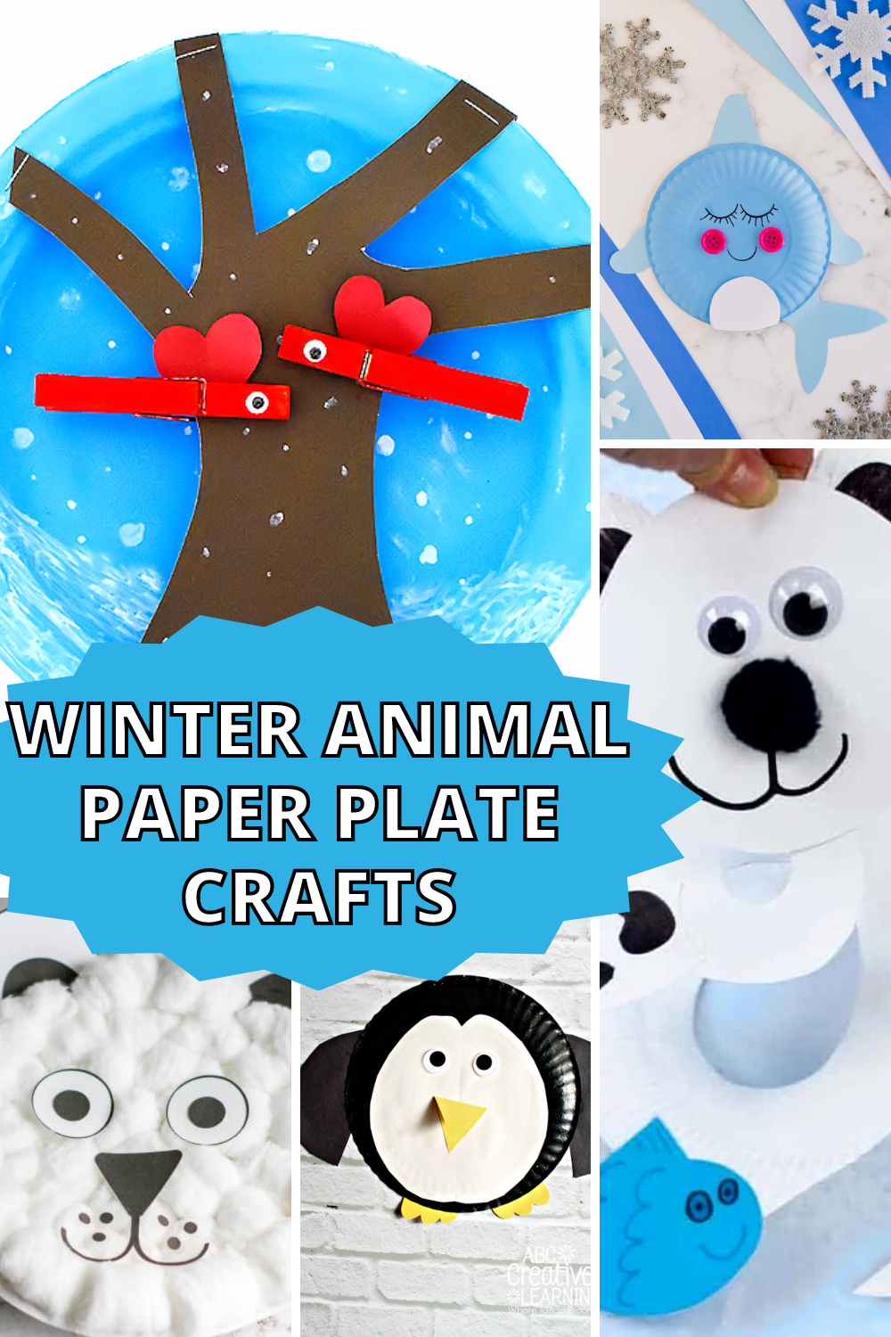 Paper-plate-winter-animals-crafts Paper Plate Winter Animals
