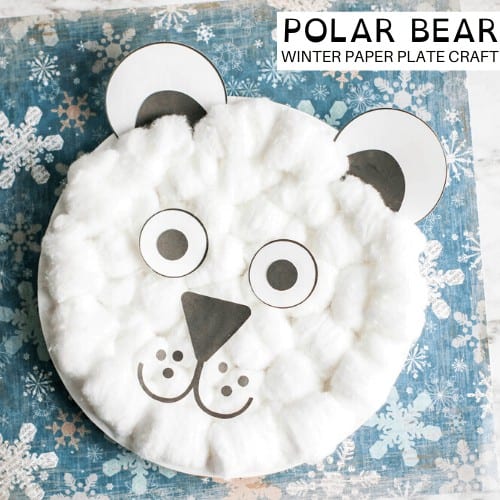 Winter-Polar-Bear-Paper-Plate-Craft-for-Kids-1 Paper Plate Winter Animals