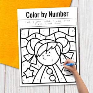 Free Chinese New Year Color by Number Worksheets