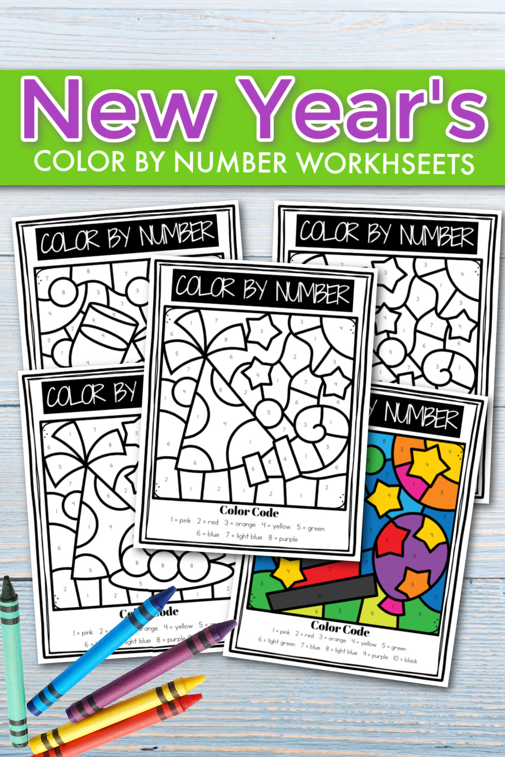 new-years-colors New Year Color By Number Free Printables