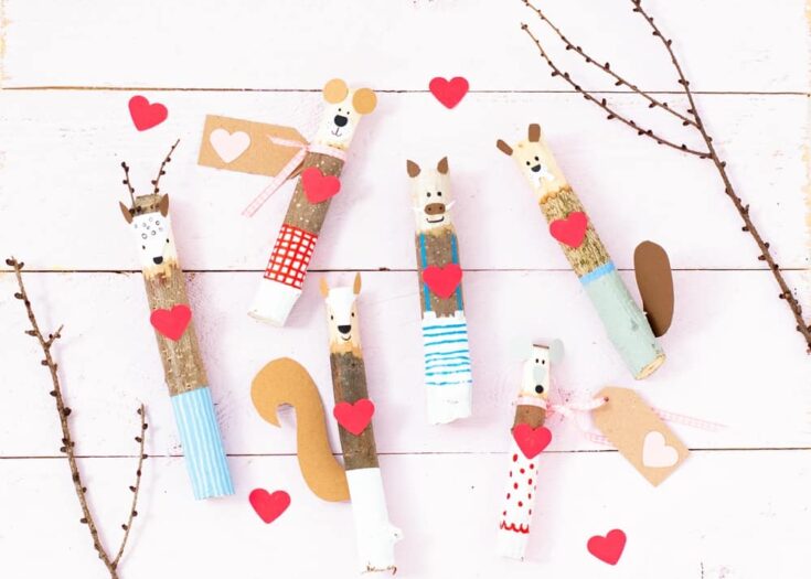 valentine-stick-craft18-735x525 Valentine Heart Animals